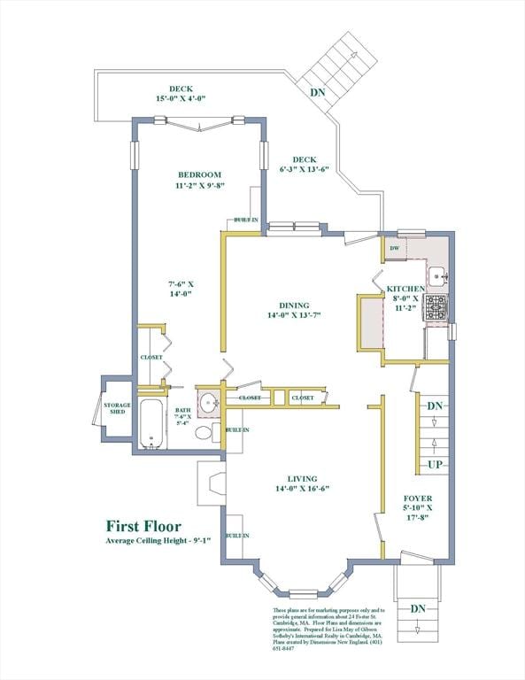 24 Foster St, Cambridge, MA 02138 - view of property floor plan