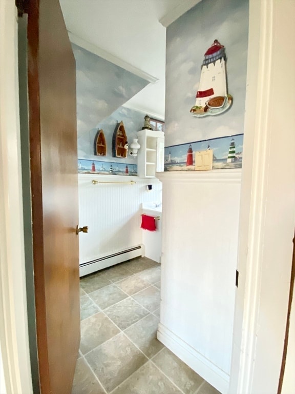 bathroom featuring a baseboard radiator