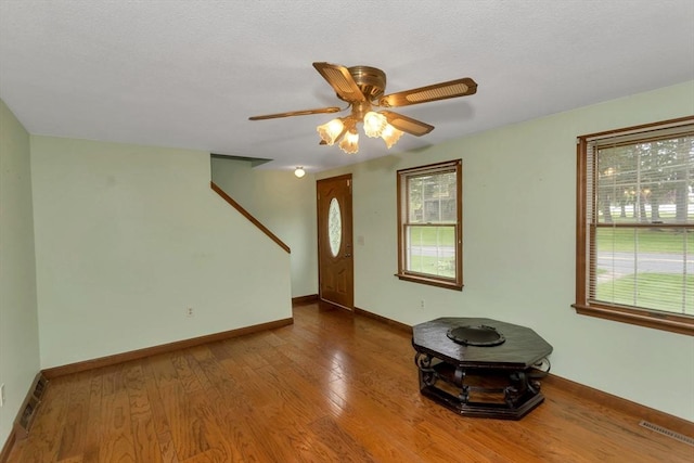entryway with plenty of natural light and baseboards