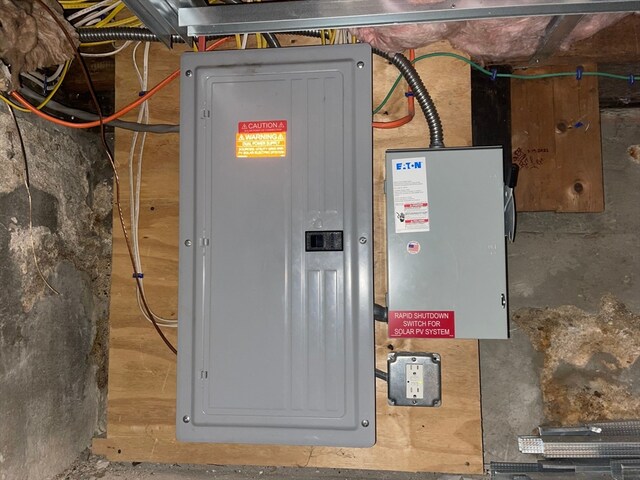 utility room with electric panel