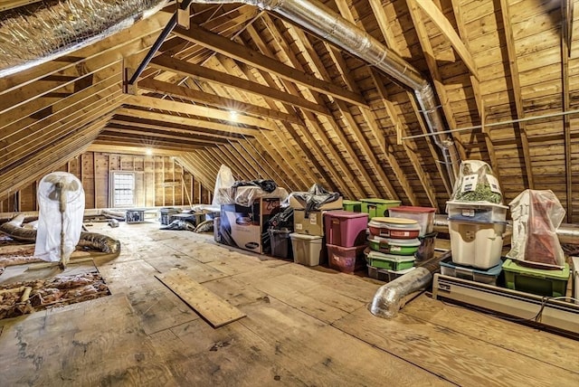 view of attic