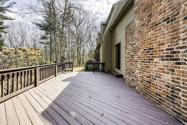 view of wooden deck