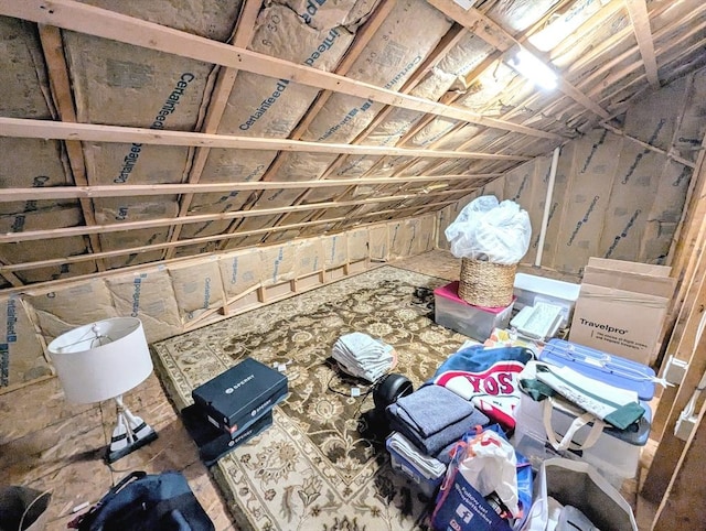 view of attic