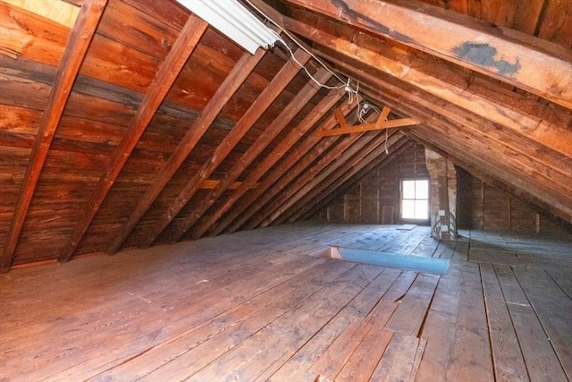 view of attic