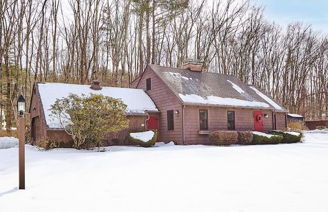 view of snowy exterior