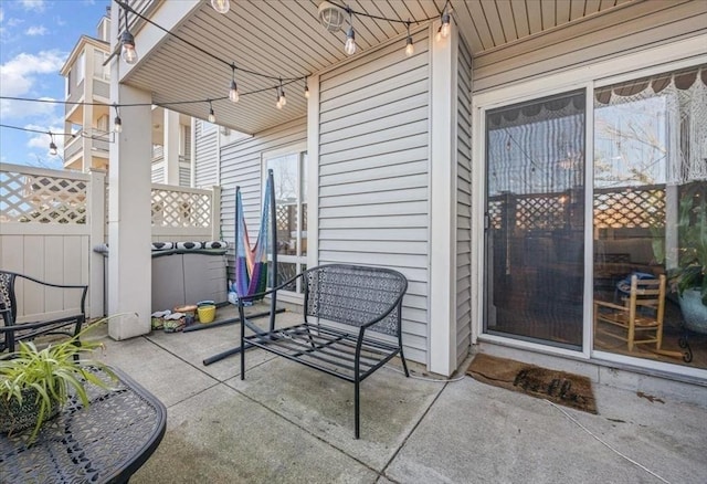 view of patio with fence