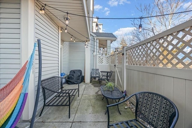 view of patio with fence