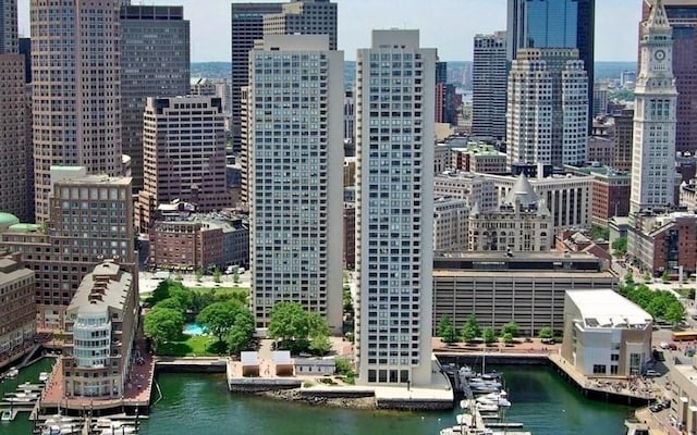 85 E India Row Unit 31D, Boston, MA 02110 - skyline view with a nearby body of water