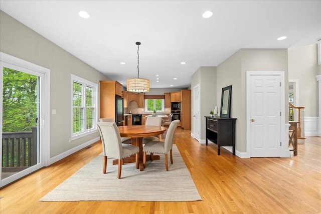 17 Fiddleneck Ln, Southborough, MA 01772 - dining room featuring light wood finished floors, recessed lighting, and baseboards