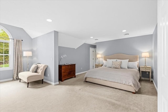 17 Fiddleneck Ln, Southborough, MA 01772 - carpeted bedroom with baseboards, lofted ceiling, and recessed lighting