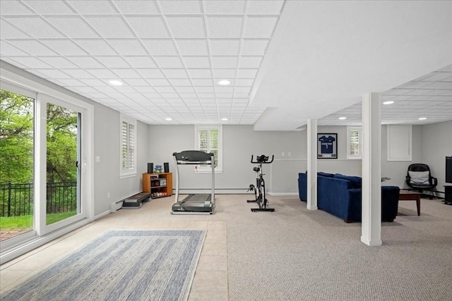 17 Fiddleneck Ln, Southborough, MA 01772 - workout room with recessed lighting and carpet floors