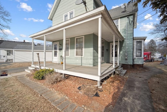 view of front of home featuring a porch