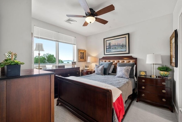130 Broad Reach Unit 302, Weymouth, MA 02191 - bedroom with light colored carpet and a ceiling fan