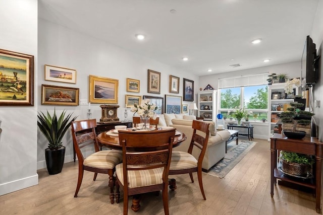 130 Broad Reach Unit 302, Weymouth, MA 02191 - dining area featuring light wood finished floors and recessed lighting