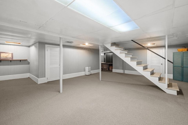 12 Wildwood Ter, Mattapoisett, MA 02739 - finished basement featuring stairway and carpet floors