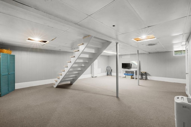 12 Wildwood Ter, Mattapoisett, MA 02739 - below grade area featuring baseboards and stairs