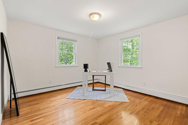 45 Fairfield St, Maynard, MA 01754 - home office featuring healthy amount of natural light, wood finished floors, and baseboards