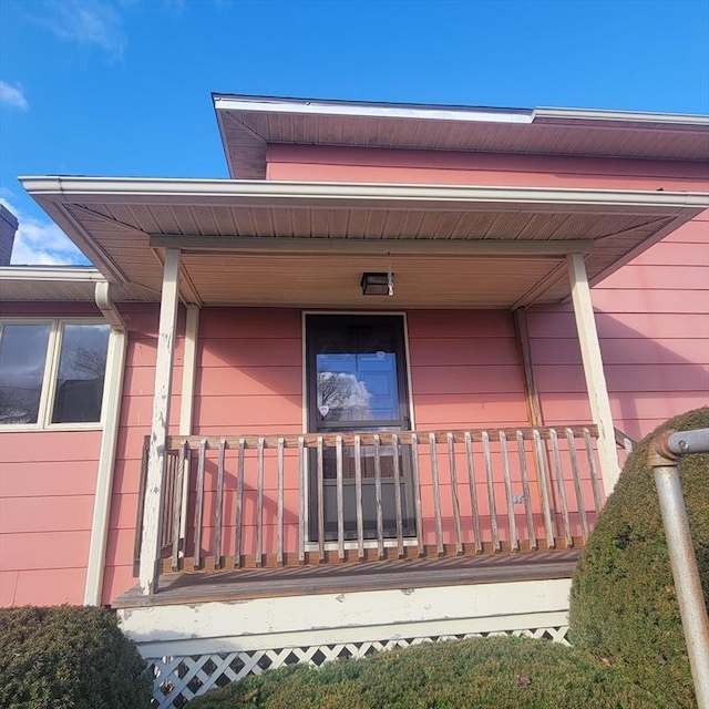 exterior space with a porch