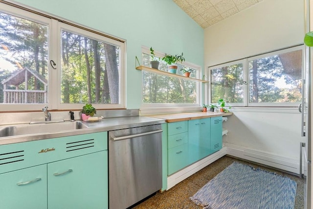 kitchen featuring dishwasher and sink