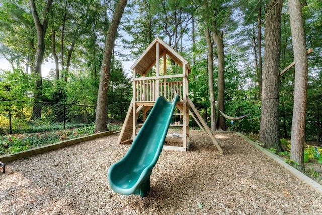 view of jungle gym