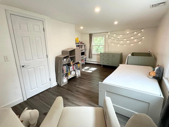 197 Winn St, Burlington, MA 01803 - interior space with baseboard heating, recessed lighting, wood finished floors, and visible vents