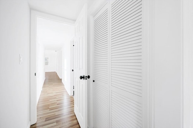 hall featuring light hardwood / wood-style floors