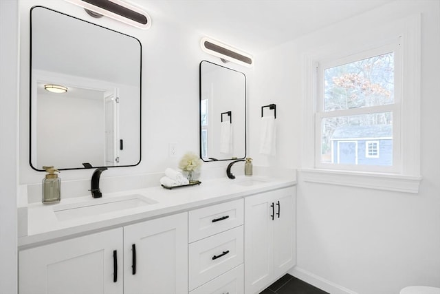 bathroom with vanity