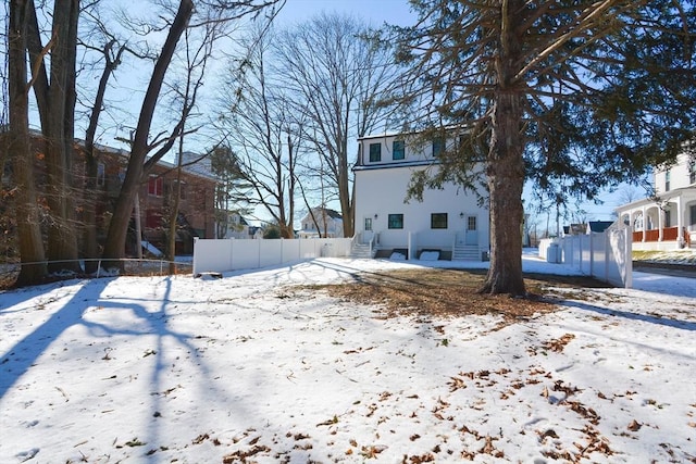 view of snowy yard