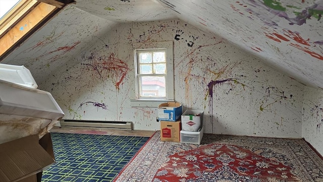 10 Arbutus Rd, Worcester, MA 01606 - bonus room featuring baseboard heating and vaulted ceiling