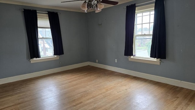 10 Arbutus Rd, Worcester, MA 01606 - unfurnished room featuring healthy amount of natural light, wood finished floors, crown molding, and ceiling fan