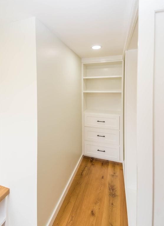 interior space featuring light wood-style floors