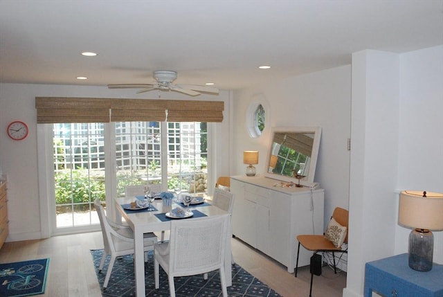 5 Hydrangea Ln Unit 5, Mashpee, MA 02649 - dining area with ceiling fan, recessed lighting, and light wood-style floors