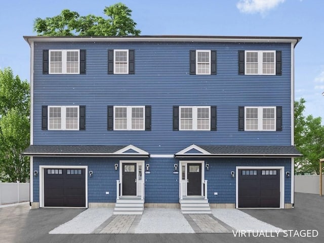 view of front facade with a garage