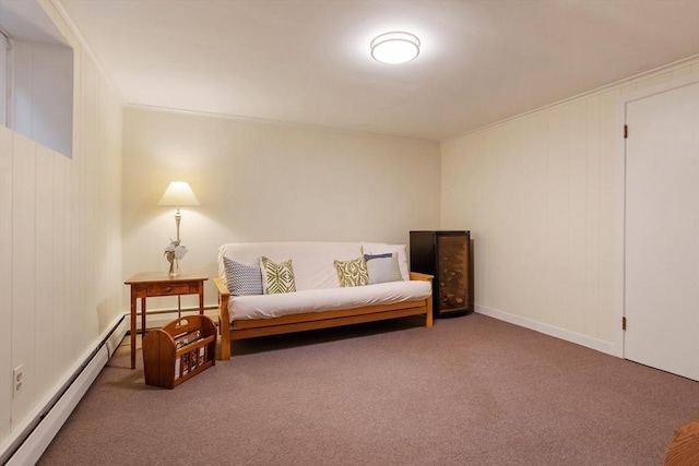 15 Thoreau Rd, Acton, MA 01720 - sitting room featuring a baseboard radiator and carpet