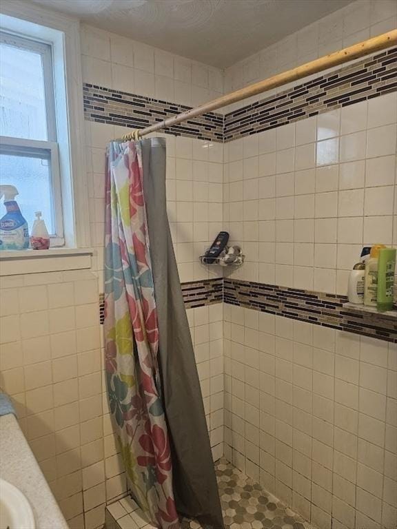 192 Chestnut St, Chelsea, MA 02150 - full bath with a shower stall and healthy amount of natural light