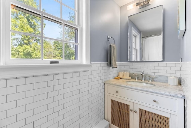 38 Thoreau Cir, Beverly, MA 01915 - full bath featuring vanity and tile walls