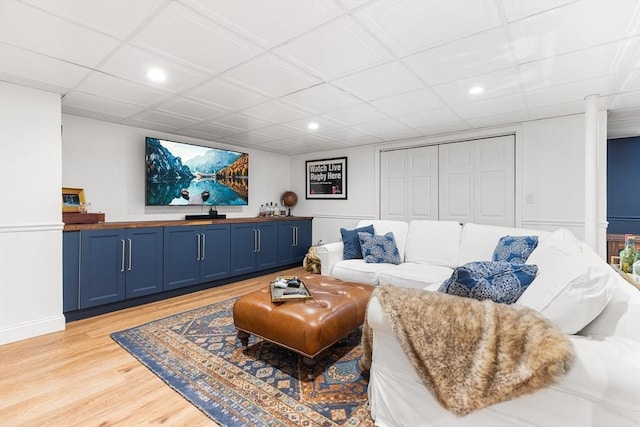 38 Thoreau Cir, Beverly, MA 01915 - living area featuring recessed lighting, light wood finished floors, and baseboards