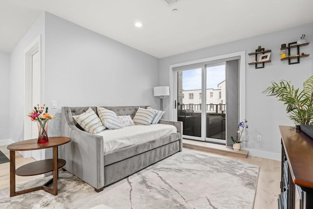 150 W Broadway Unit 203, Boston, MA 02127 - living area with light wood-type flooring and recessed lighting