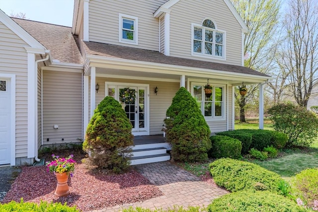 entrance to property with a porch