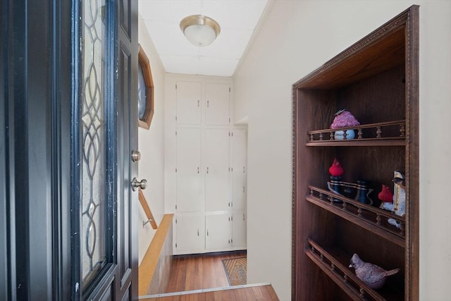 interior space with wood-type flooring