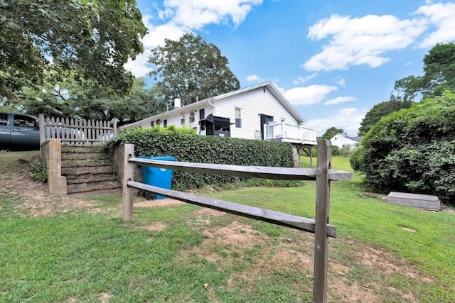 exterior space featuring a yard