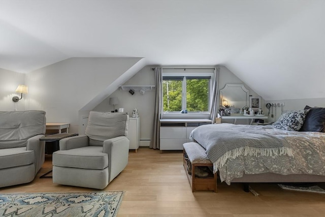1230 Rte 149, Barnstable, MA 02648 - bedroom featuring vaulted ceiling, light wood-style flooring, and baseboard heating