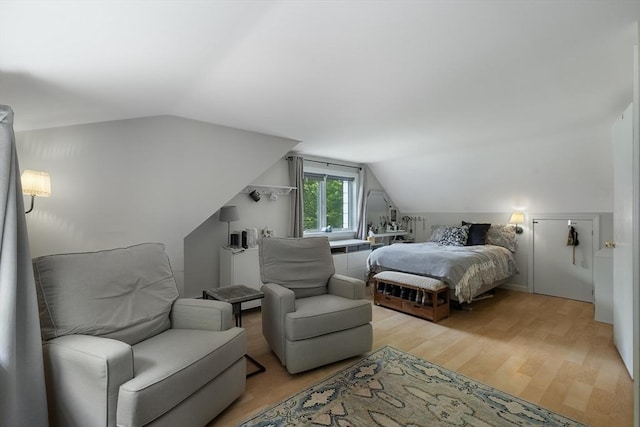 1230 Rte 149, Barnstable, MA 02648 - bedroom with lofted ceiling and light wood-style floors