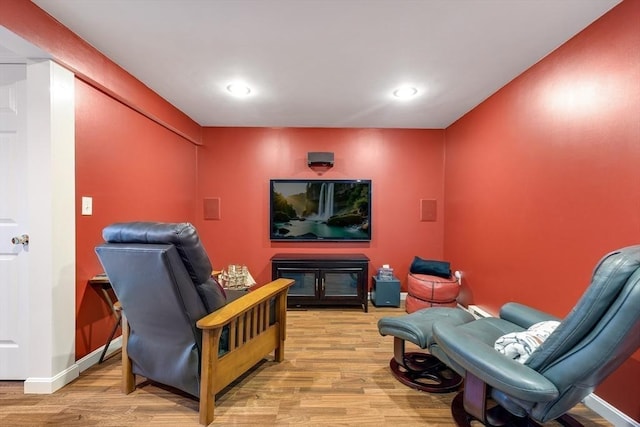 1230 Rte 149, Barnstable, MA 02648 - cinema room with light wood finished floors, recessed lighting, and baseboards