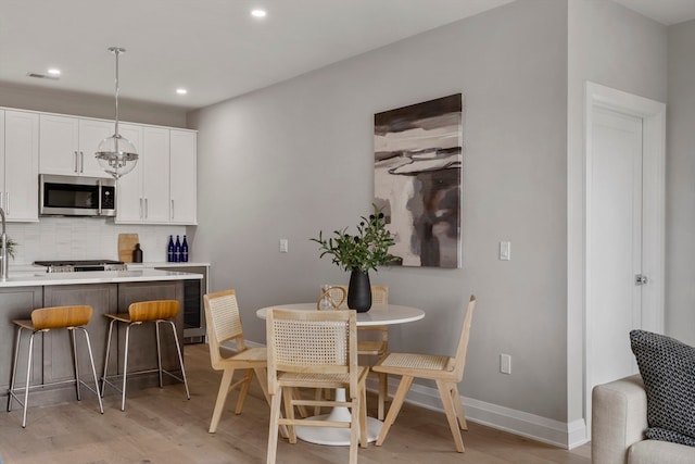 interior space featuring light hardwood / wood-style flooring