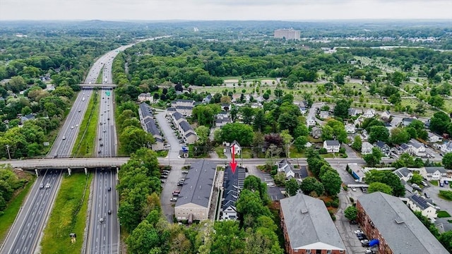 1514 Gorham St Unit 4, Lowell, MA 01852 - aerial view of residential area featuring a major roadway