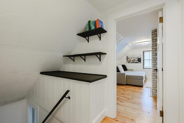 18 Carolina St, Medford, MA 02155 - corridor featuring vaulted ceiling and light wood finished floors