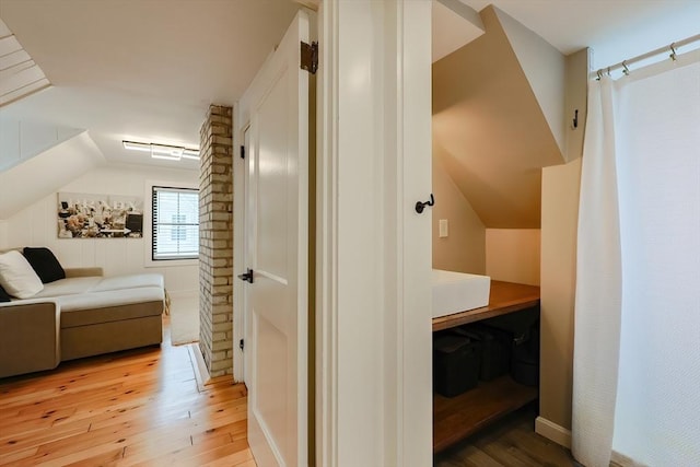 18 Carolina St, Medford, MA 02155 - bedroom featuring lofted ceiling and light wood finished floors