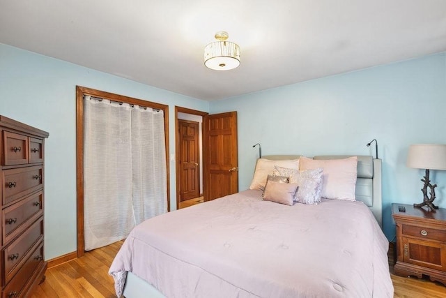 bedroom featuring light hardwood / wood-style flooring