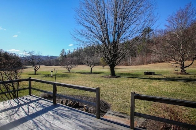 310 S River Rd, Charlemont, MA 01339 - deck featuring a lawn